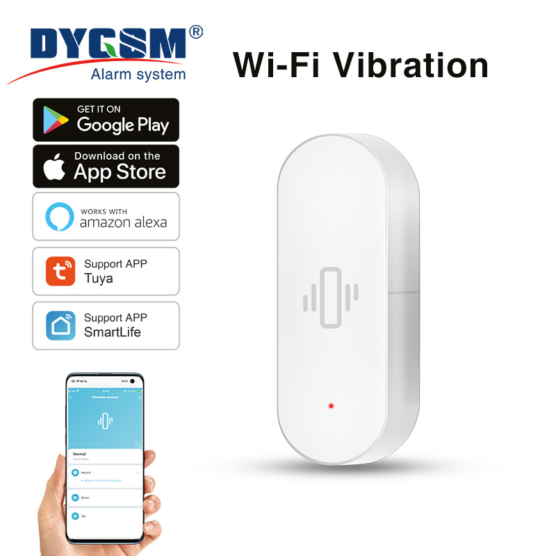 Smart Home Living - Tuya WiFi Vibration Sensor, Sensitive Detection,