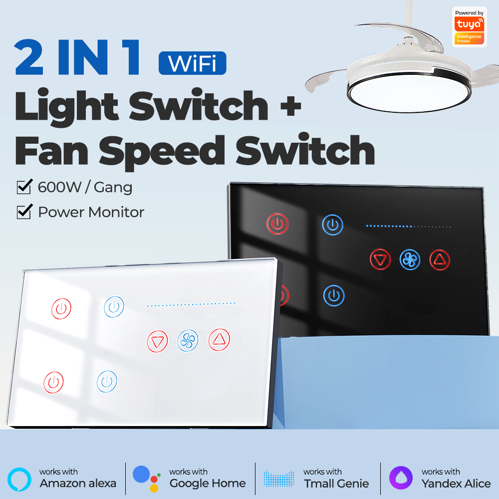 Smart Home Ventilation System - Zigbee WIFI Smart Wall Switch Ceiling