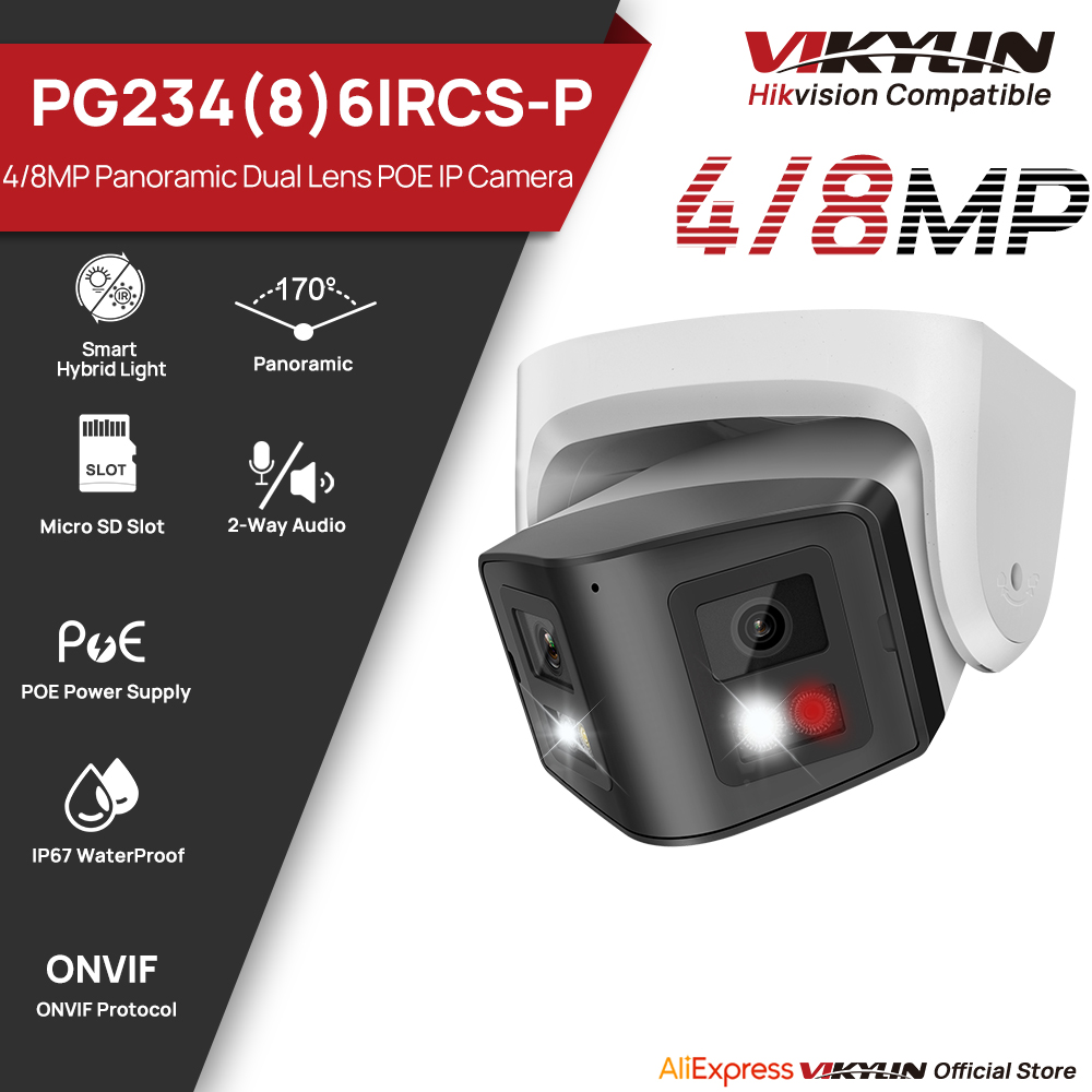 Smart Home Notifications - Vikylin 4/8MP Panoramic Smart Dual Light