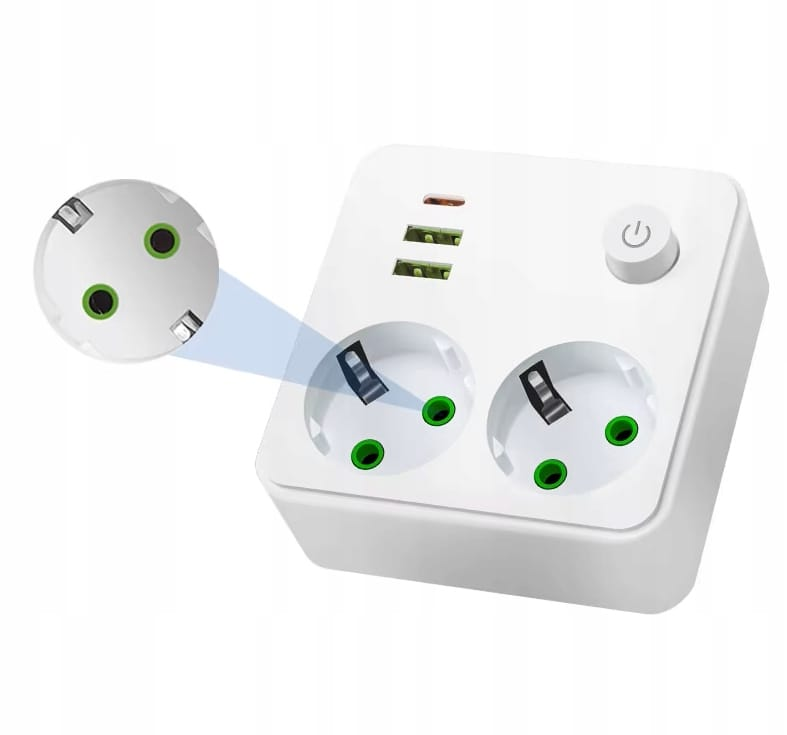 Smart Power Strip - EU Plug Charger Wall Socket Power