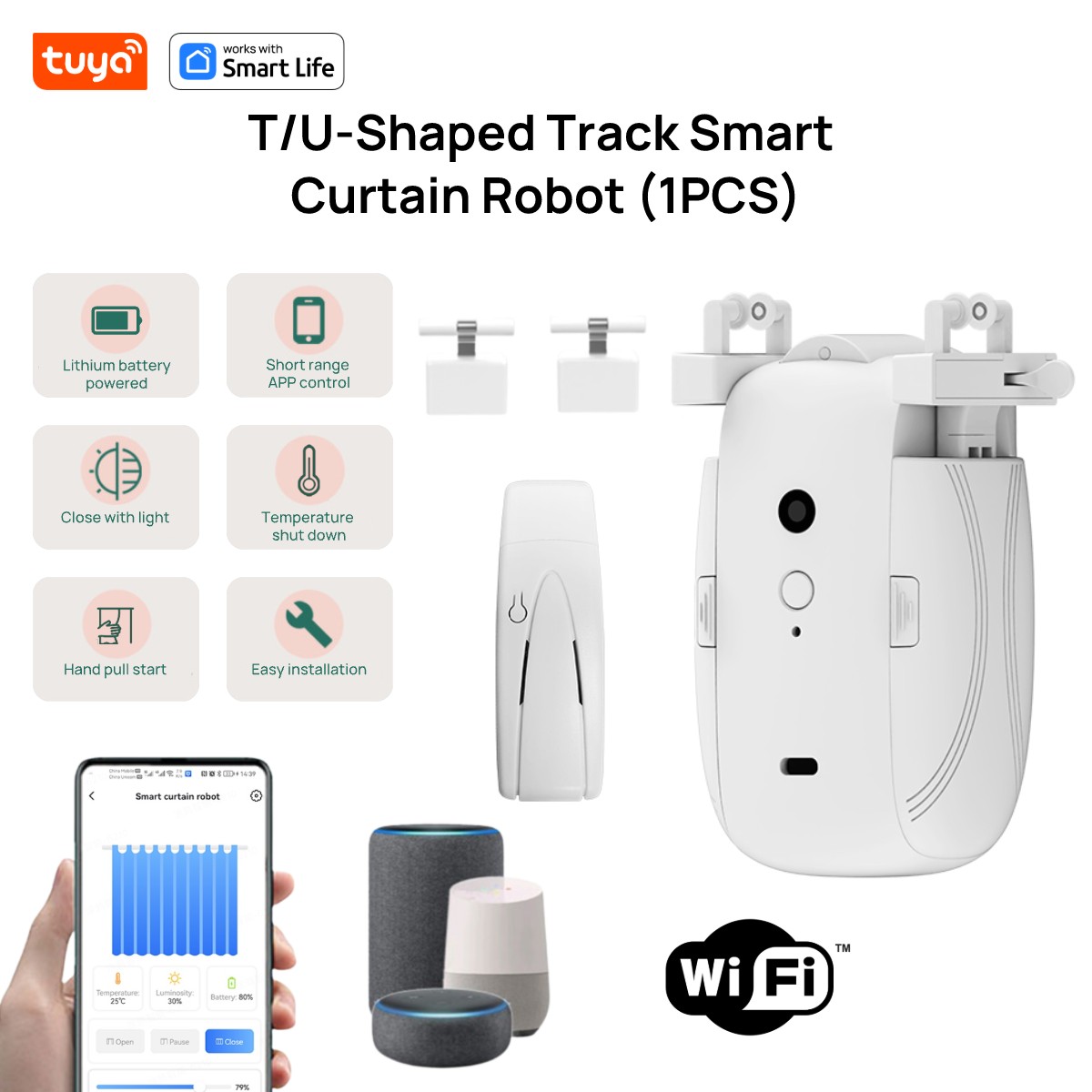 Tuya Smart WiFi Curtain Robot  - đánh giá và giá Smart Home Living