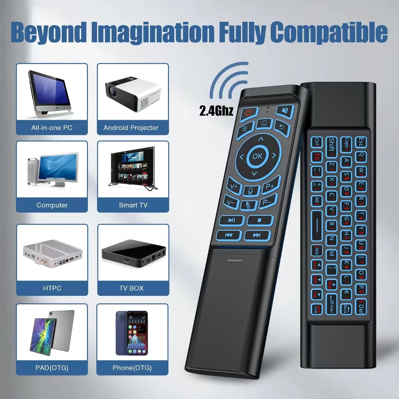 Air Mouse Remote Control Gyros - đánh giá và giá Smart Home Keyboard