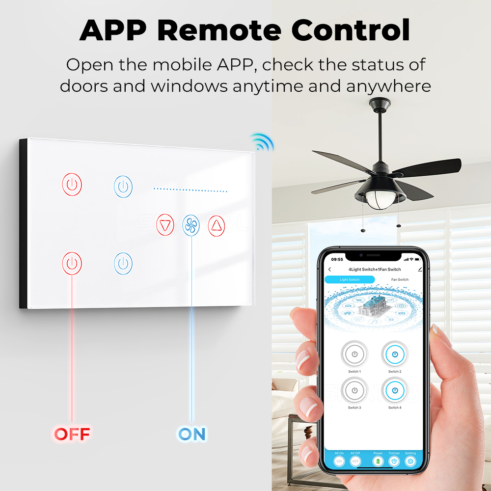 Zigbee WIFI Smart Wall Switch  - đánh giá và giá Smart Home Ventilation System