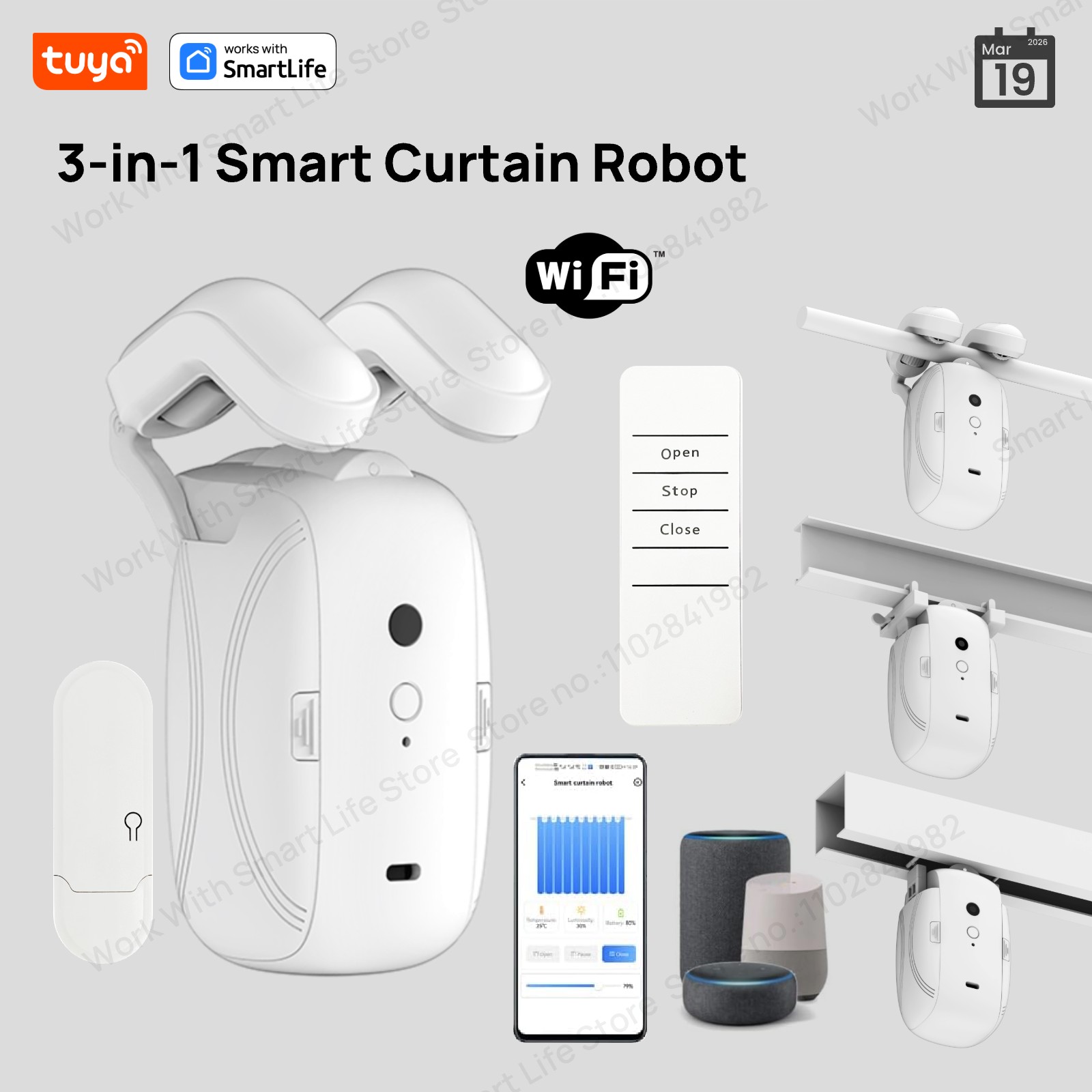 1/2PCS Tuya Smart WiFi Curtain - đánh giá và giá Smart Home Living