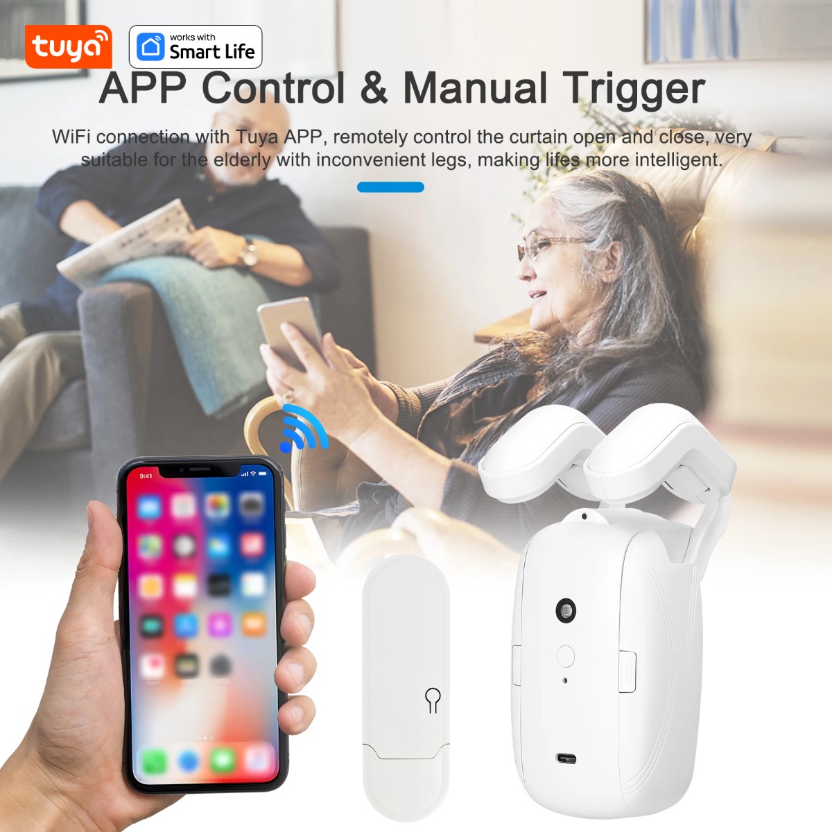 1/2PCS Tuya Smart WiFi Curtain - đánh giá và giá Smart Home Living