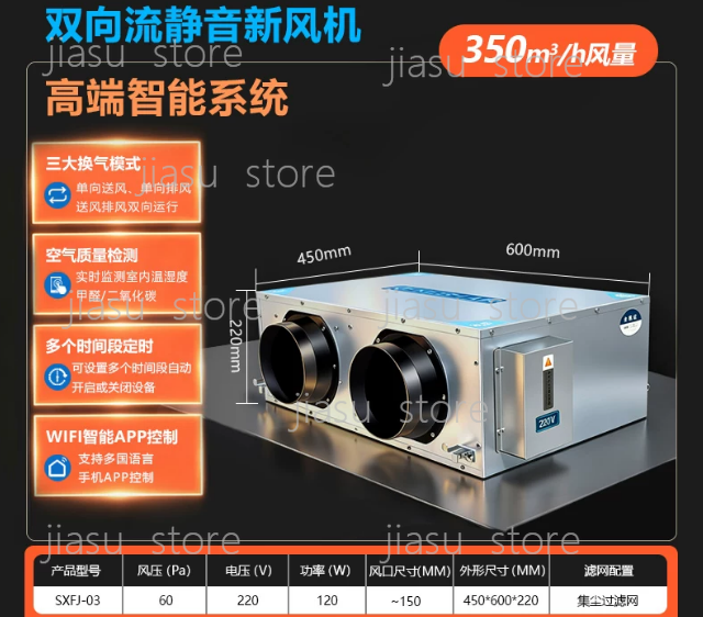 High End 350 CFM Smart Bidirec - đánh giá và giá Smart Home Ventilation System