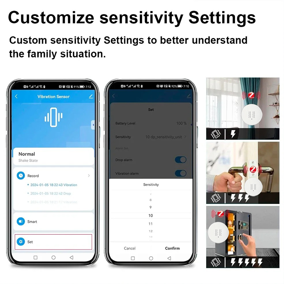 Tuya ZigBee Smart Vibration &  - đánh giá và giá Smart Home Security System