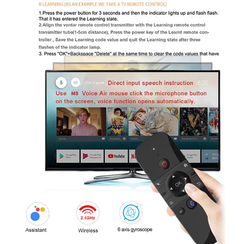 M8 Air Mouse Voice Remote Cont - đánh giá và giá Smart Home Keyboard