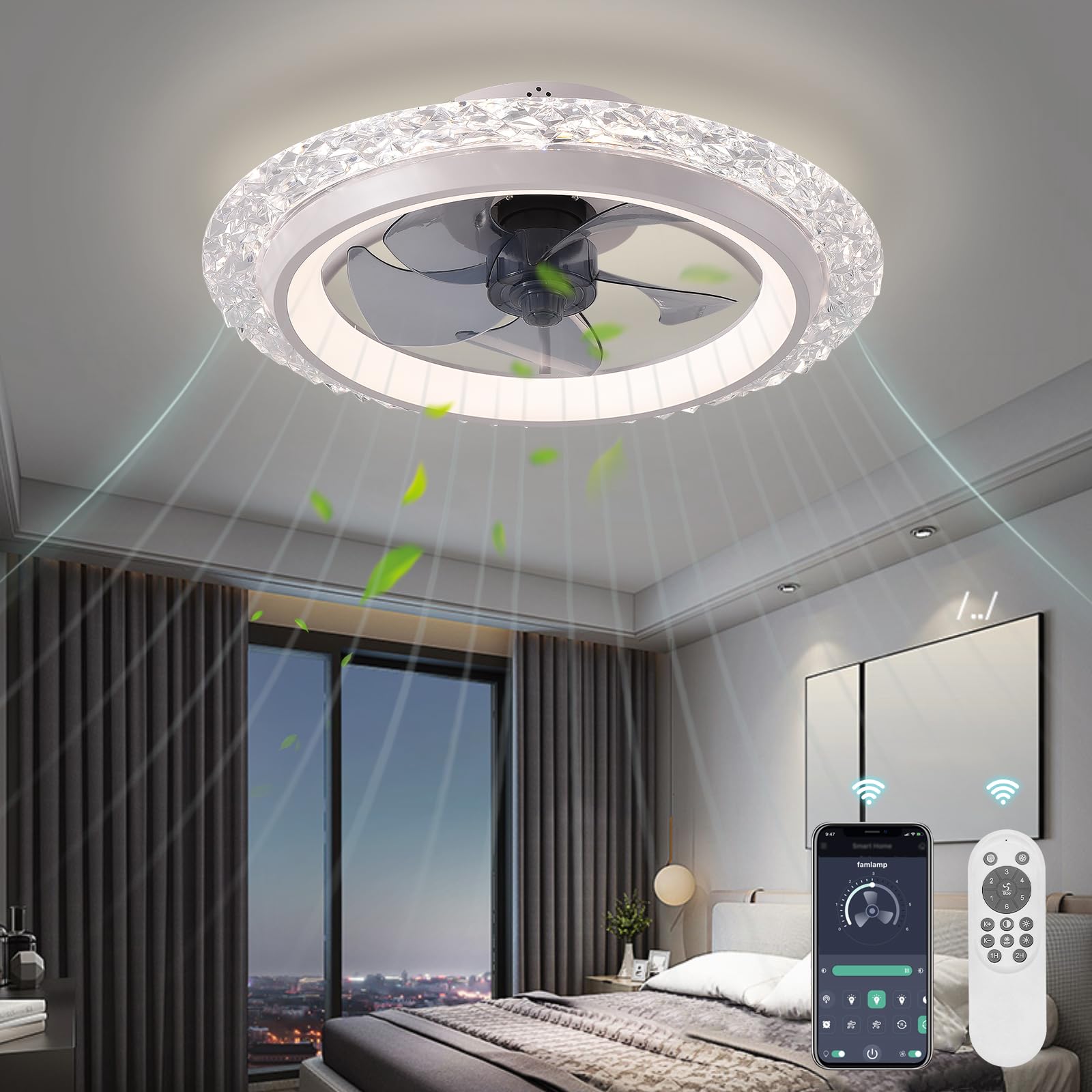 Smart Circle Ceiling Fan With  - đánh giá và giá Smart Home Interior